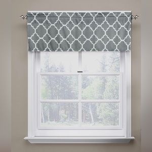 NWT Gray Flamingo P Moroccan Curtains   (Two) Valances 52” W x 18” L